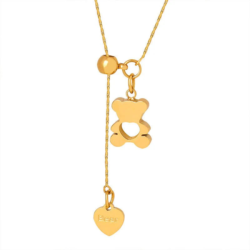 Cartoon Cartoon Bear Cute Jewelry For Girls Neckla