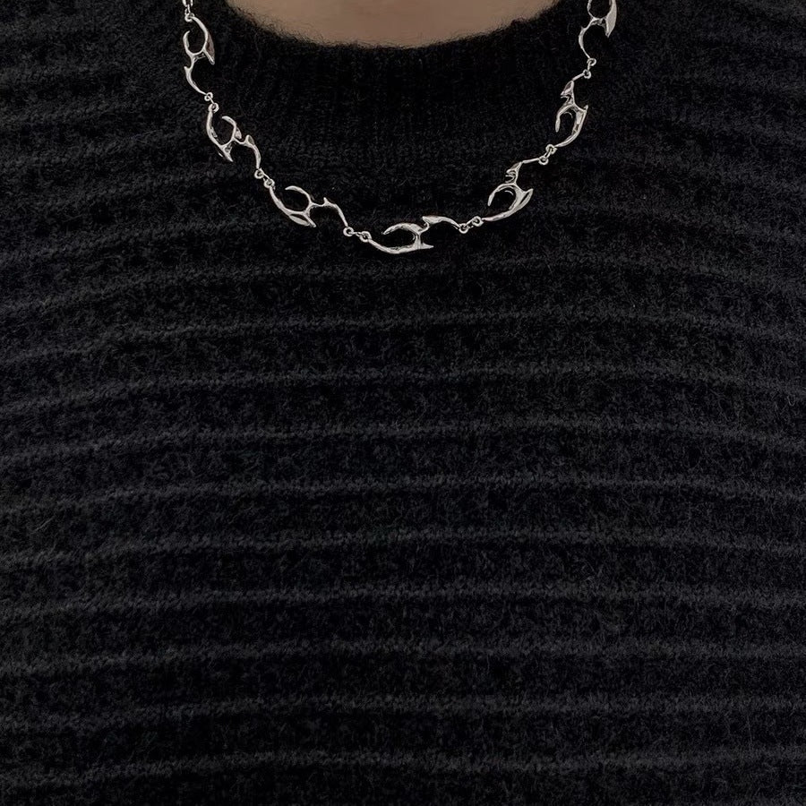 New Irregular Shaped Metal Necklace