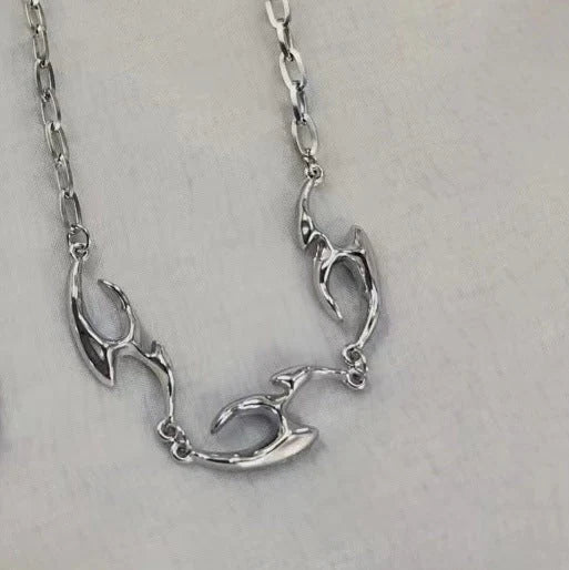 New Irregular Shaped Metal Necklace