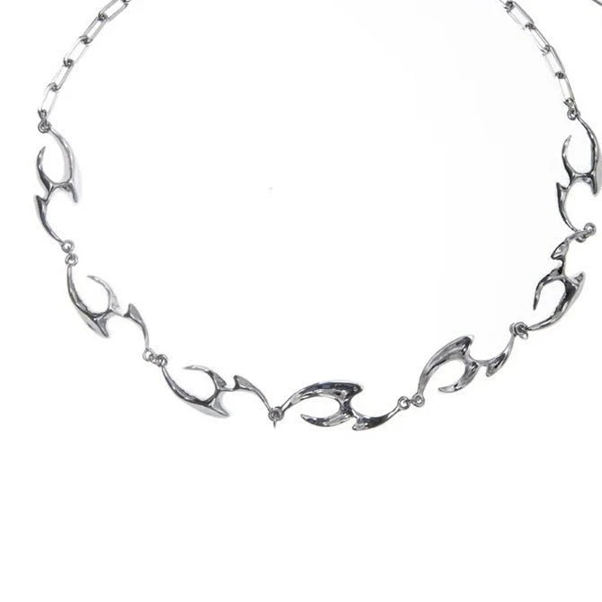 New Irregular Shaped Metal Necklace
