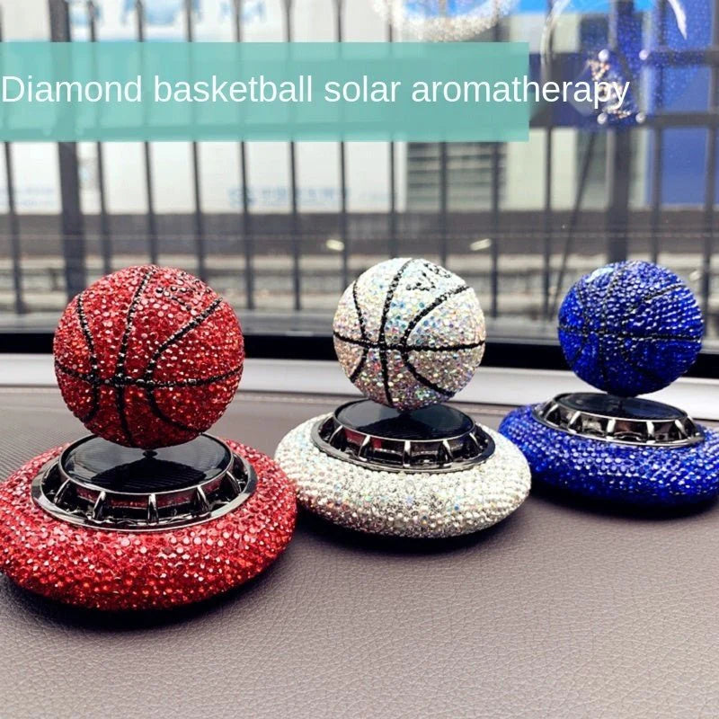 Solar Car Perfume Decoration Rotating Ball Ornamen