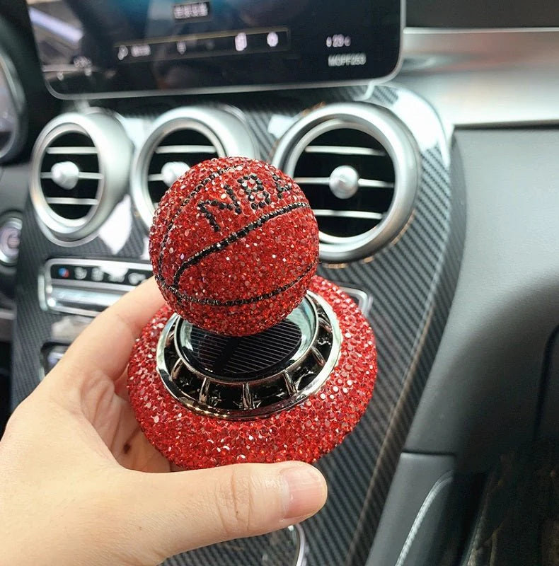 Solar Car Perfume Decoration Rotating Ball Ornamen