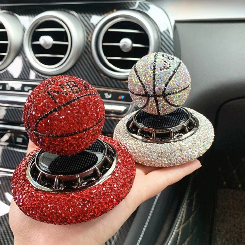 Solar Car Perfume Decoration Rotating Ball Ornamen