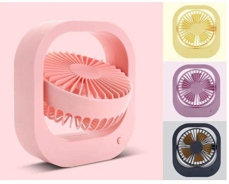 USB Desk Fan Portable Desktop Table Fan With 2 Speed 180 Rotation Adjustable Strong Wind Quiet Mini Fan For Office Household 22.00 AED