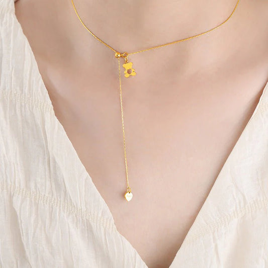 Cartoon Cartoon Bear Cute Jewelry For Girls Neckla