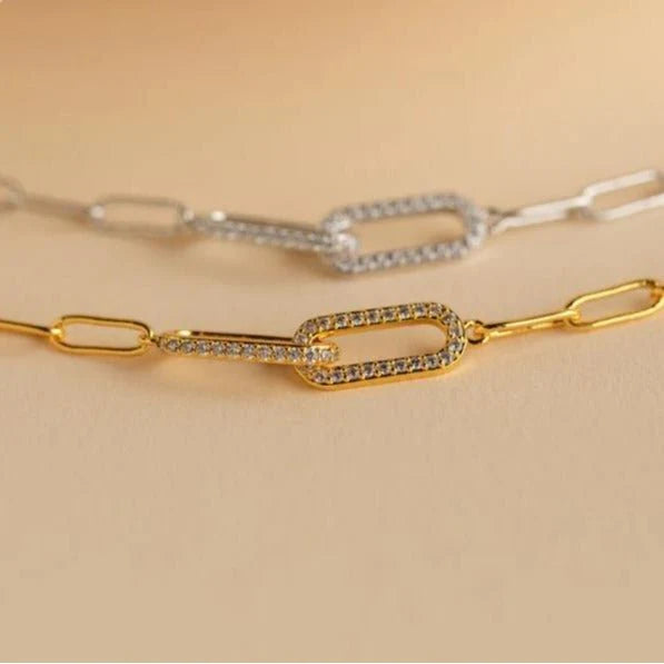 Copper Inlaid Zircon Infinite Symbol Bracelet For Women