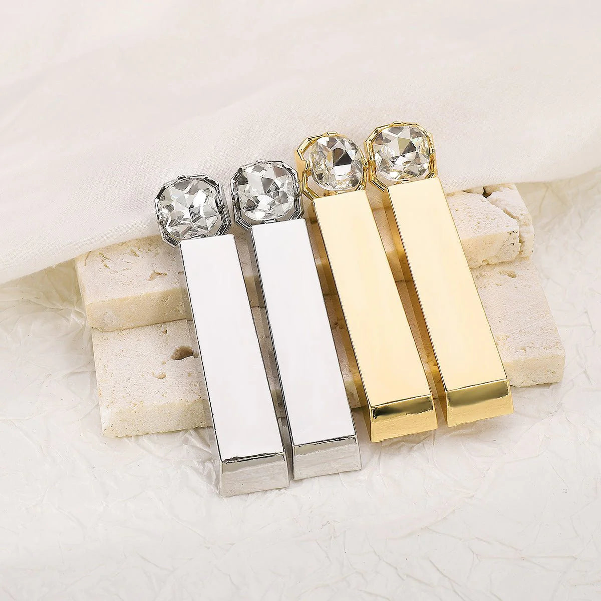 Diamond Rectangular Earrings
