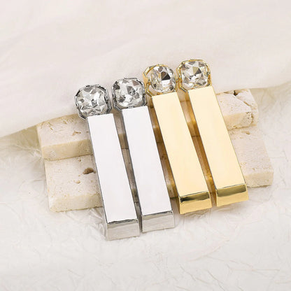 Diamond Rectangular Earrings
