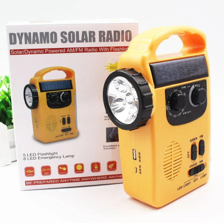 Hand-Cranked Radio Emergency Light