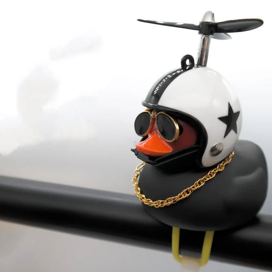 Little Yellow Duck Electric Vehicle Self-Propelled Motorcycle Ornaments