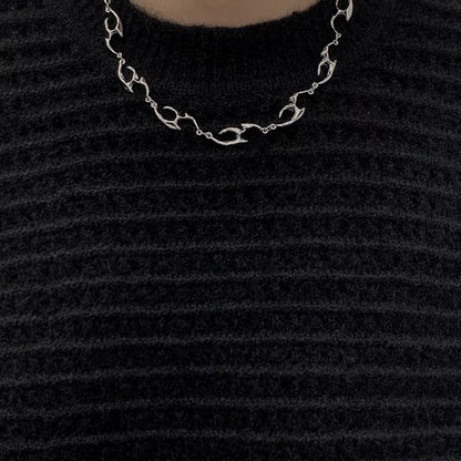 New Irregular Shaped Metal Necklace