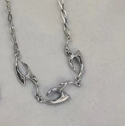 New Irregular Shaped Metal Necklace