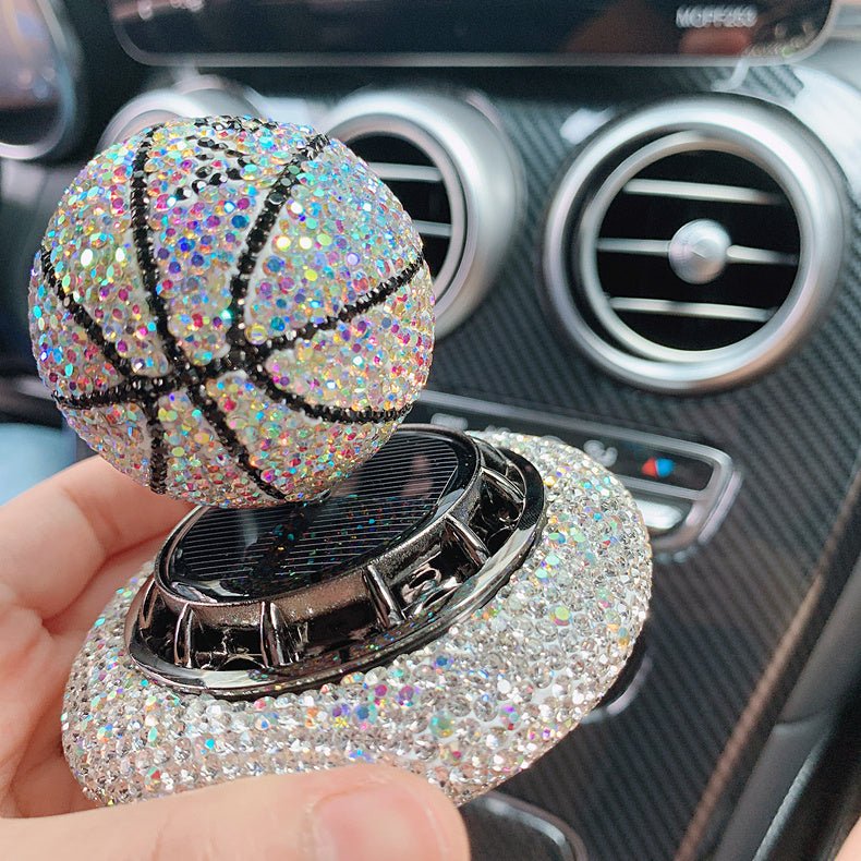 Solar Car Perfume Decoration Rotating Ball Ornamen