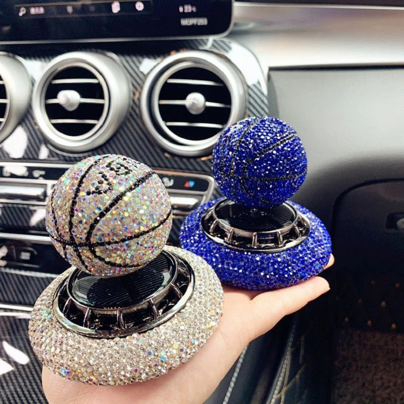 Solar Car Perfume Decoration Rotating Ball Ornamen
