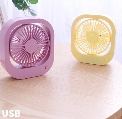 USB Desk Fan Portable Desktop Table Fan With 2 Speed 180 Rotation Adjustable Strong Wind Quiet Mini Fan For Office Household 22.00 AED