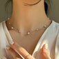 Vintage Pearl Clavicle Chain Female Simple