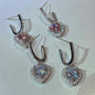 Women's Fashion Loving Heart Zircon Earrings